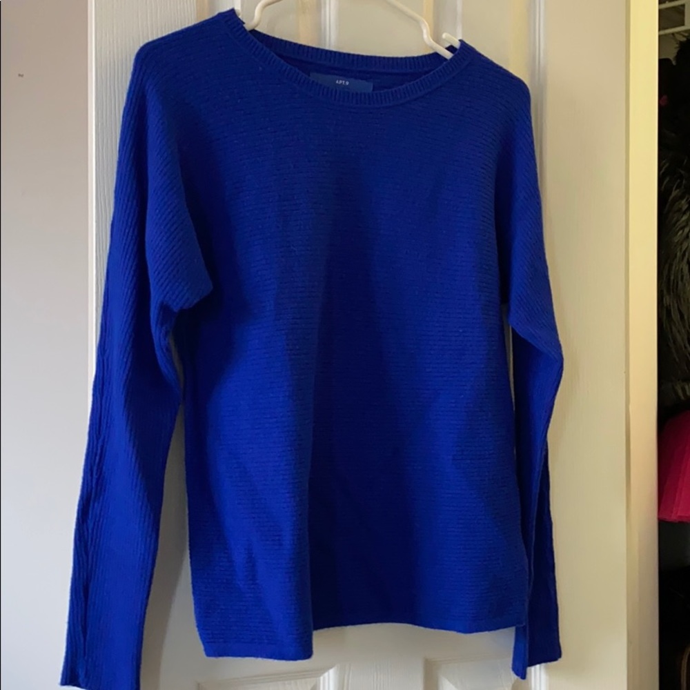 Royal blue, long sleeve, light weight sweater